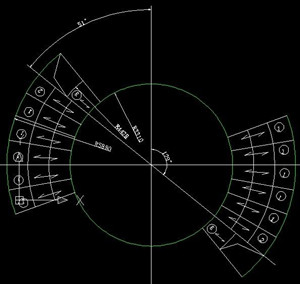 塔頂平臺鋼格板布置圖 塔頂平臺鋼格板布置圖